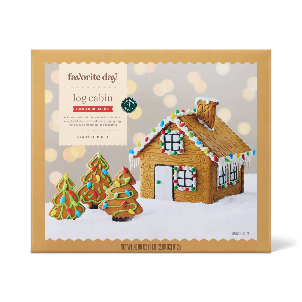 Christmas Log Cabin Gingerbread House Kit - 32.66oz - Favorite Day™ | Target