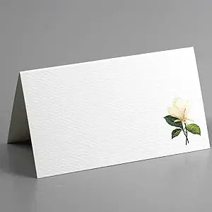 Nancy Nikko Place Cards with White Magnolia Flower for Weddings, Showers, Luncheon and Dinner Par... | Amazon (US)