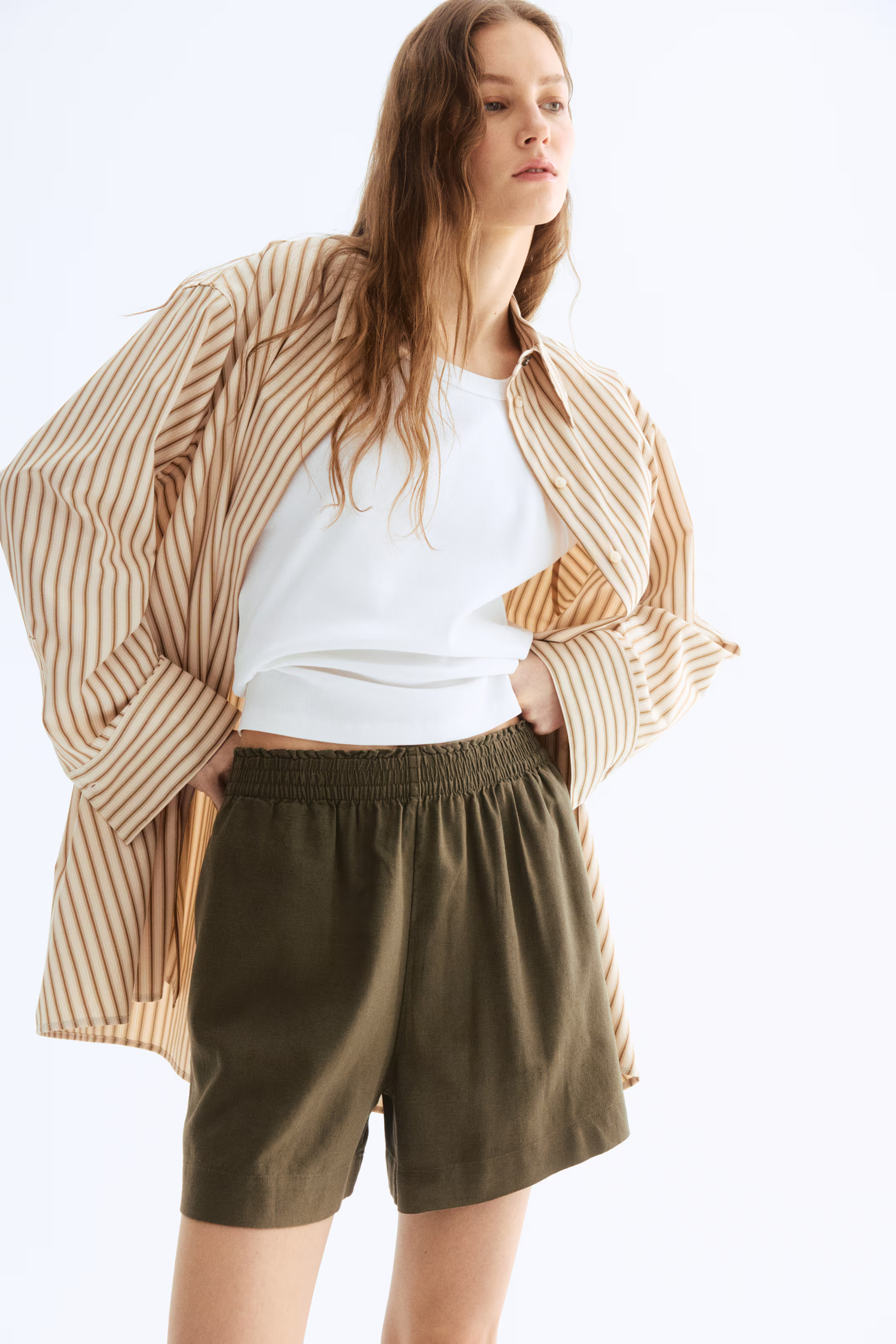 Linen-Blend Shorts | H&M (US + CA)