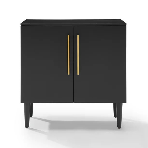 Crosley Furniture Everett Accent Cabinet in Matte Black | Walmart (US)