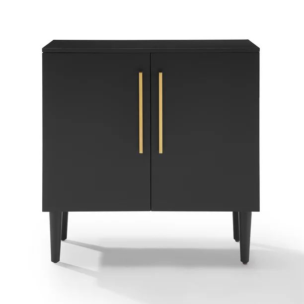 Crosley Furniture Everett Accent Cabinet in Matte Black | Walmart (US)