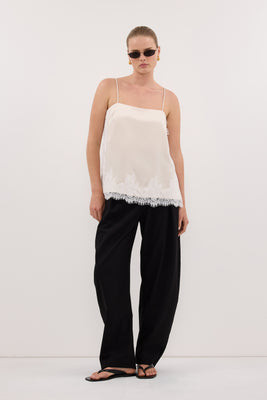 SELENE OYSTER SATIN CAMI | DISSH