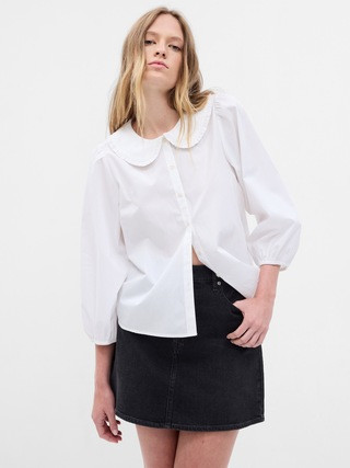 Organic Cotton Round Collar Shirt | Gap (CA)