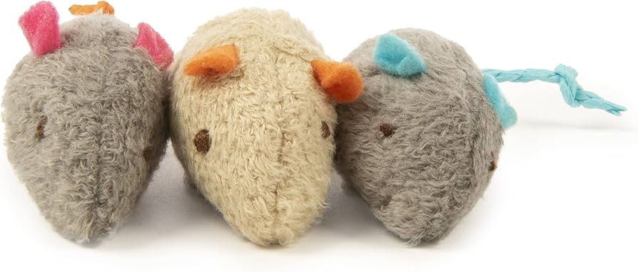 SmartyKat (3 Count) Skitter Critters Catnip Cat Toys - Gray/Cream, 3 Count | Amazon (US)