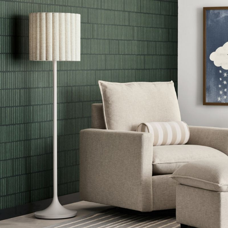 Emme Pleated Linen Kids Floor Lamp + Reviews | Crate & Kids | Crate & Barrel