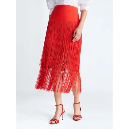 Devil Wears Prada Scoop Collection Women s and Women s Plus Fringe Skirt Sizes 0-26W | Walmart (US)