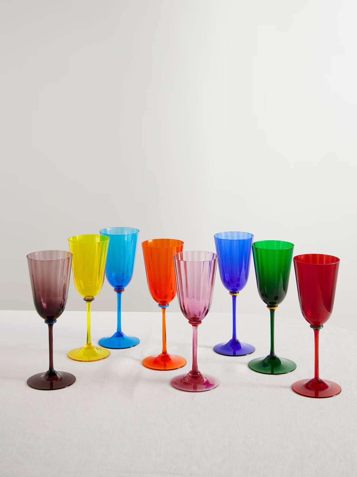 La DoubleJ - Set Of Eight Murano Wine Glasses - Multi | NET-A-PORTER (US)