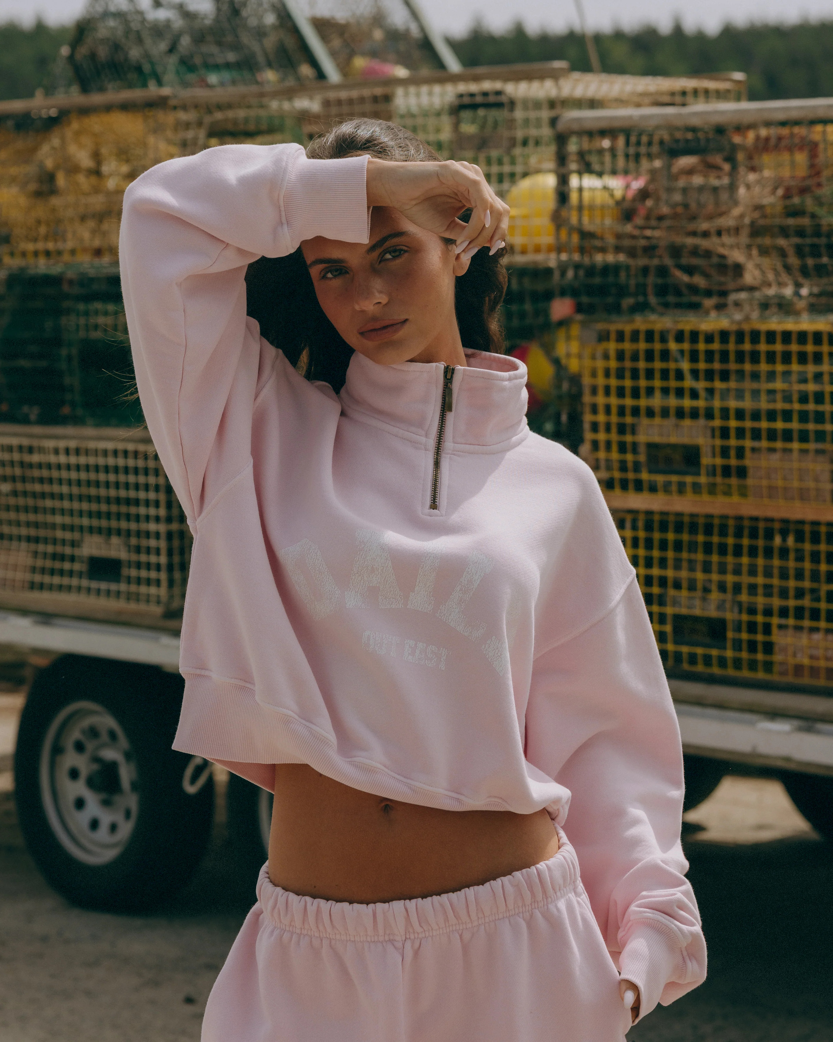 Heavyweight Funnel Neck Daily Quarter Zip - Cupid | Daily Drills LLC