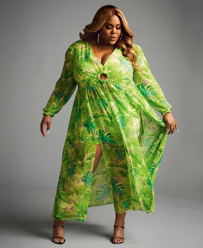 Trendy Plus Size 2-Pc. Dress & Shorts Set, Created for Macy's | Macys (US)