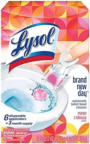 Lysol Automatic Toilet Bowl Cleaner, Click Gel, Mango & Hibiscus, 6 Count | Amazon (US)