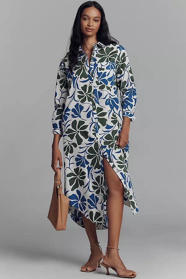 The Soren Long-Sleeve Shirt Dress by Maeve | Anthropologie (US)