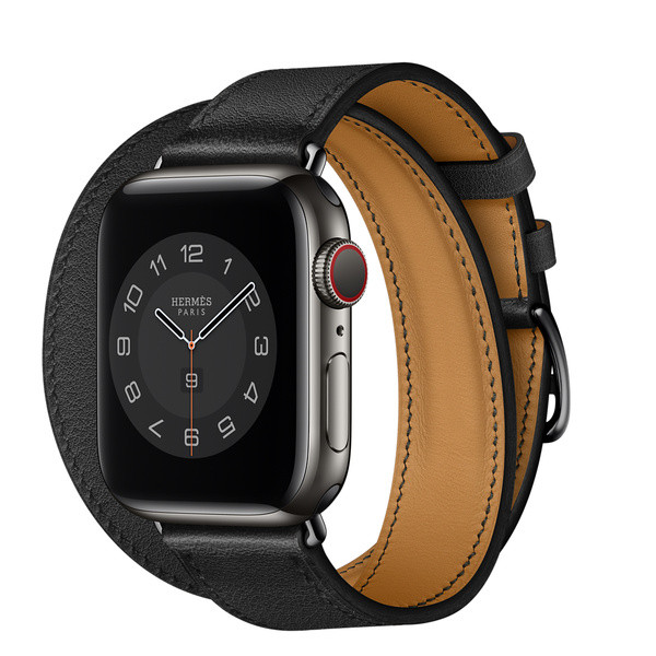 Apple Watch Hermès GPS + Cellular, 40mm Space Black Stainless Steel Case with Noir Double Tour | Apple (US)