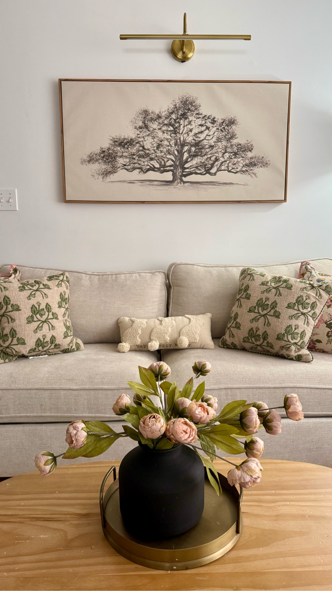 Giving the living room a little spring refresh 🌷
Swapping in floral pillows and soft neutrals instantly makes the space feel lighter and ready for Easter. I love keeping the base neutral so seasonal touches are easy to add.

#springhome #easterhome #springdecorating #ltkhome #ltkspring #ltkeaster #neutraldecor #cozylivingroom #homedecorinspo #targethome

#LTKSeasonal #LTKOver40 #LTKSpringSale