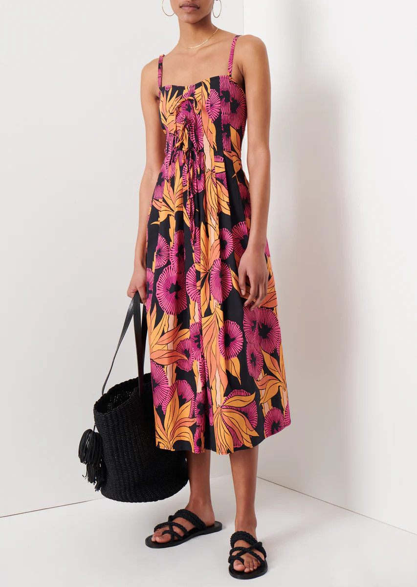 Reef A-Line Cami Dress - Fuchsia Multi | Derek Lam