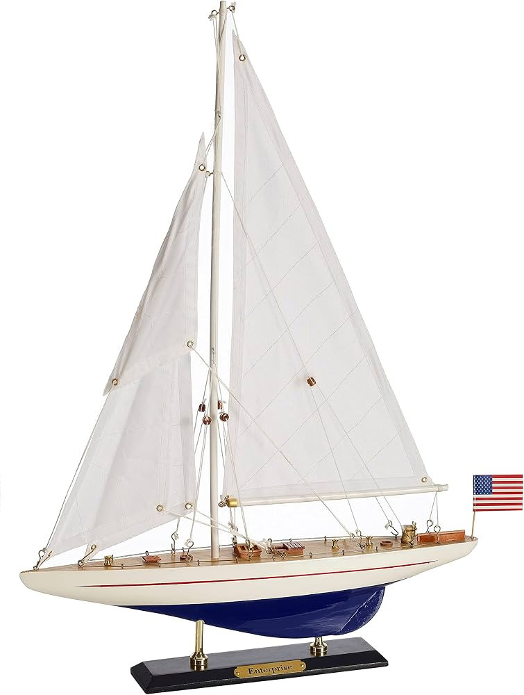 SAILINGSTORY Wooden Sailboat Model Ship Sailing Boat Yacht Decor Enterprise 1/100 Scale 1930 Amer... | Amazon (US)