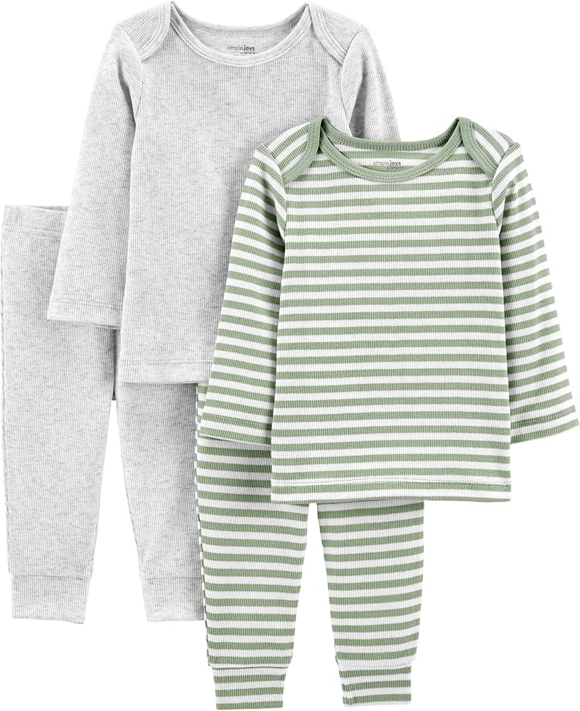 Simple Joys by Carter's Baby Girls' 4-piece Textured Set | Amazon (US)