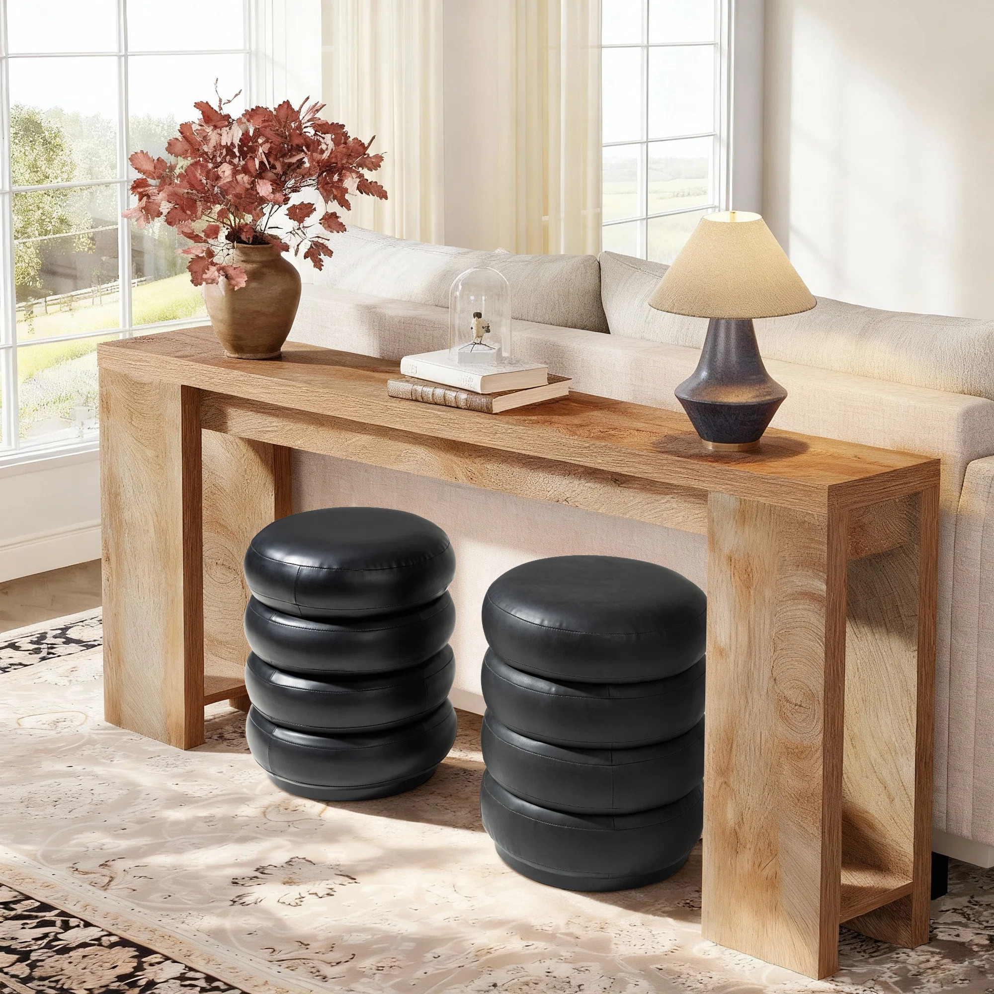 Berdi 15.5" Wide Genuine Leatherette Storage Ottoman | Wayfair North America