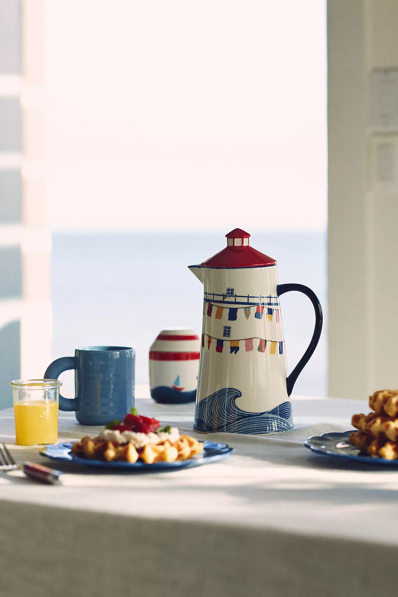 Maritime Lighthouse Pitcher | Anthropologie (US)