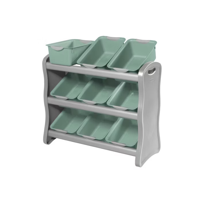 Sterilite 9'' Storage Rack Frame and Bin Gray/Green | Target