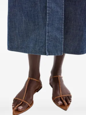 Jil Sander Cage Sandals | Brown | FARFETCH | Farfetch Global