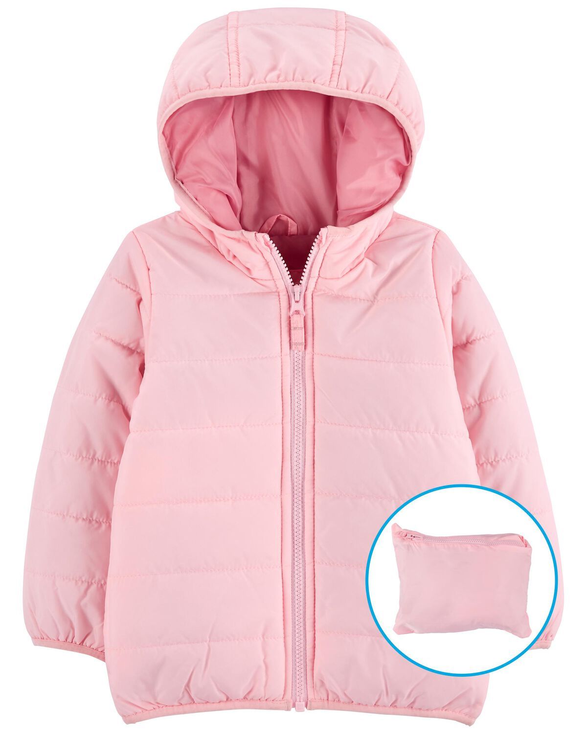 Pink Toddler Packable Puffer Jacket | carters.com | Carter's