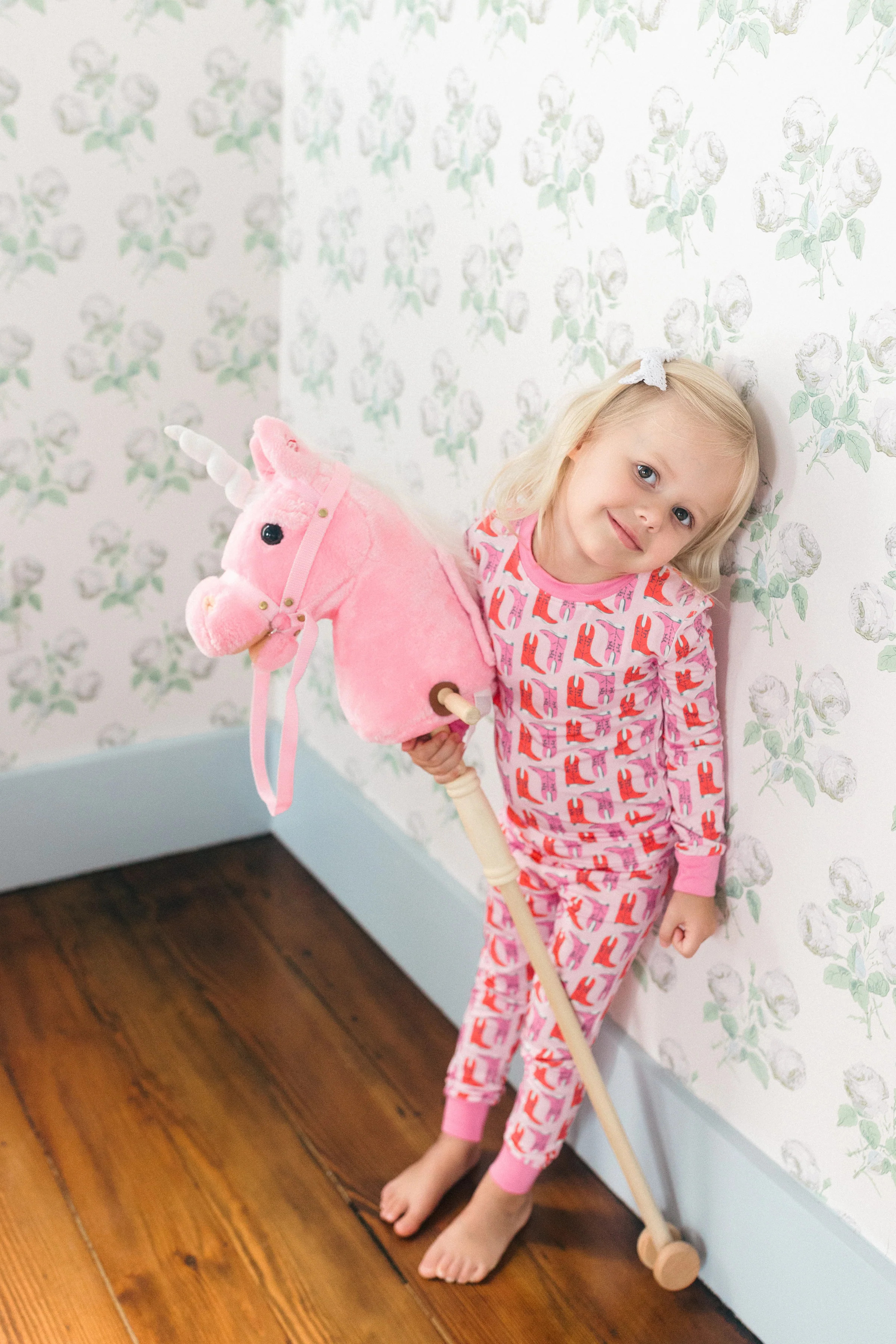 Pink Boots Premium PJ Set | Poppy Kids Co