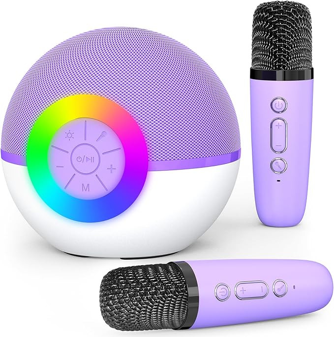 Mgaolo Mini Karaoke Machine for Kids Adults,Portable Bluetooth Speaker with 2 Wireless Microphone... | Amazon (US)