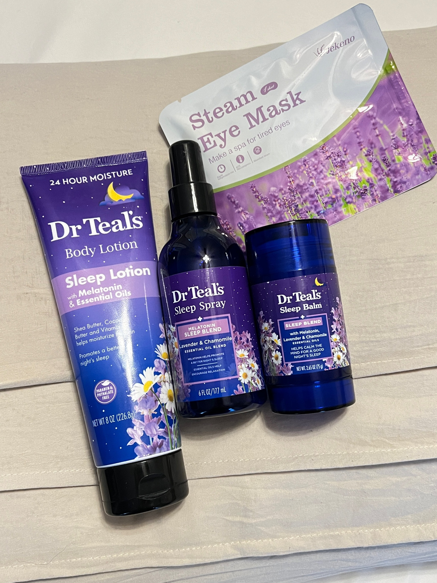 My recipe for a good nights sleep. I mist the bedding with the sleep spray, put the lotion on my feet and then put on cozy socks and then I use the balm of my wrists, neck, ankles and temples, and then I sleep with the warm, lavender steam mask over my eyes. It’s heavenly. 

#LTKFindsUnder50 #LTKHome #LTKFamily
