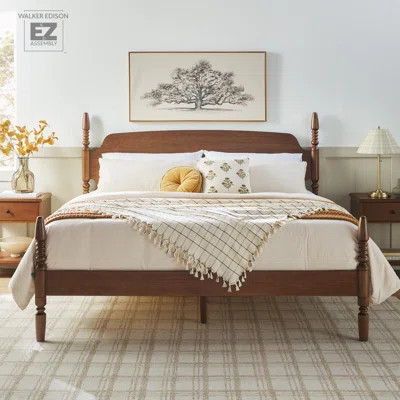 Vivienne Traditional Easy Assembly Solid Wood Turned Spindle Bed | Wayfair North America