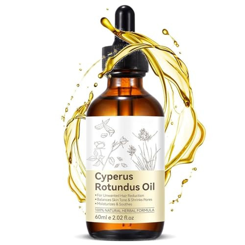 ZIXAOK Natural Cyperus Rotundus Oil for Hair Reduction | Slows Unwanted Body Hair Growth on Face, Arms, Bikini Line | Balances Skin Tone & Moisturizes | 100% Pure, All Skin Types | 2.02 Fl Oz | Amazon (US)