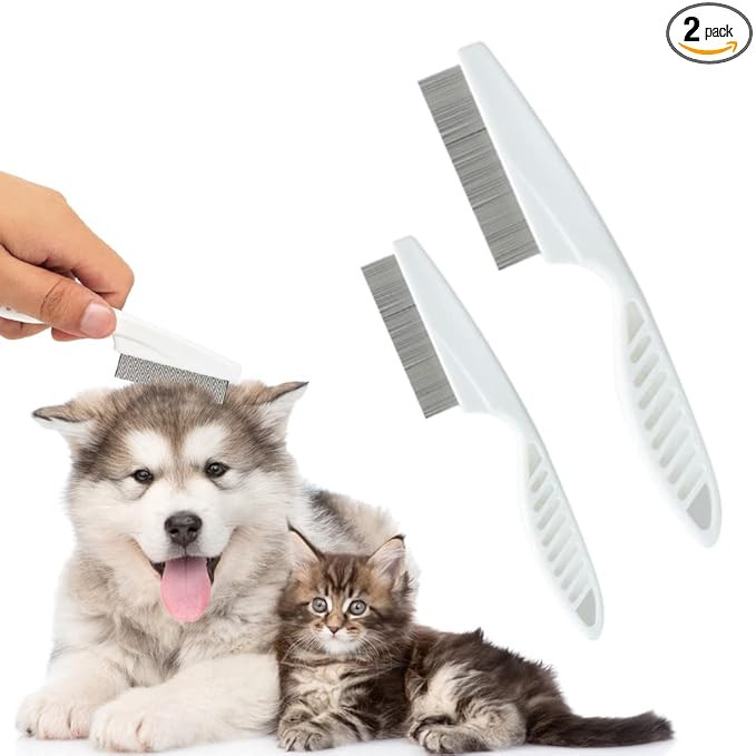 Multifunctional Pet Comb Tear Stain Removal Comb, 2024 New Pet Grooming Brush Fine-Tooth Stainles... | Amazon (US)