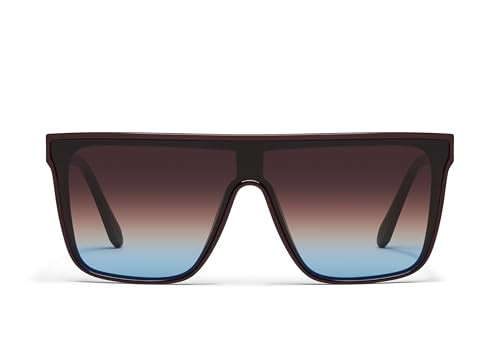 Quay - Sunglasses for Men & Women, Round Lenses with UV Protection (Nightfall Medium, Chocolate/Brown Blue) | Amazon (US)