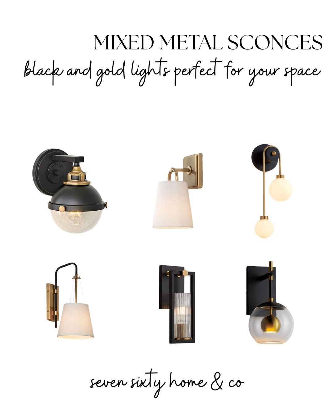Mixed metal wall sconces that instantly elevate a room
Black and gold lighting adds contrast, warmth, and a more layered designer look without overwhelming the space
These sconces work for bedrooms, hallways, powder rooms, entryways, living rooms, and bedside wall lighting where you want something functional but still visually interesting
This collection includes modern sconces, traditional wall lights, globe sconces, brass wall lighting, black wall sconces, and mixed metal fixtures that blend easily into modern traditional, moody, transitional, and neutral interiors
Perfect for anyone searching for wall sconce ideas, bedside lighting, hallway lighting inspiration, black and brass sconces, designer lighting, or statement wall lights that feel high end without looking trendy 

 #LTKHome