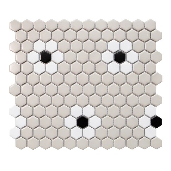 Value Series 1“ x 1" Porcelain Honeycomb Mosaic Wall & Floor Tile | Wayfair North America