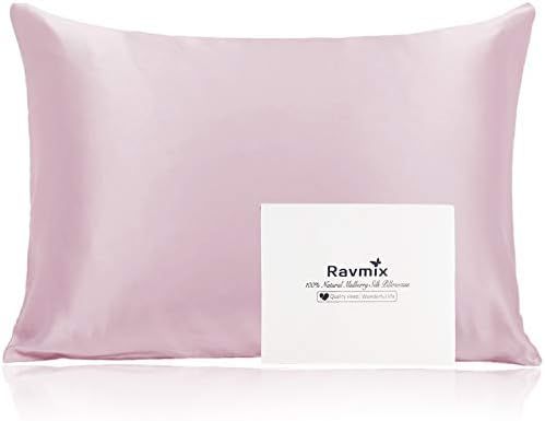 Ravmix 100% Pure Natural Mulberry Silk Pillowcase Standard Size for Hair and Skin with Hidden Zip... | Amazon (US)