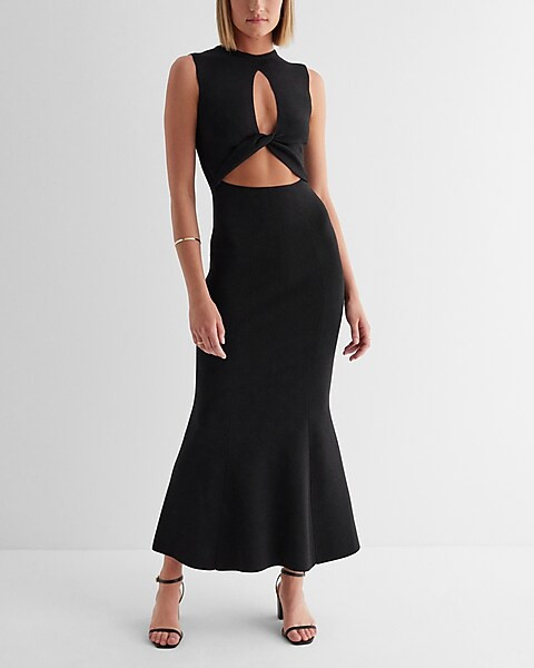 Convertible Twist Cutout Maxi Sweater Dress | Express