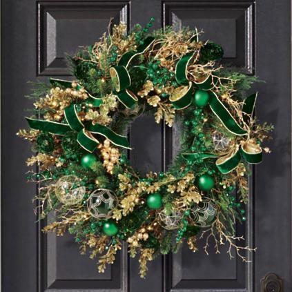 Emerald Nouveau Wreath | Frontgate