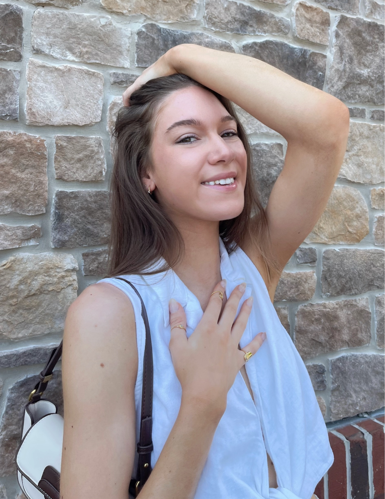 Wearing a size S in the top but probably could’ve sized down! They also don’t have the exact color but a really pretty pink one!! 

#LTKSeasonal #LTKstyletip