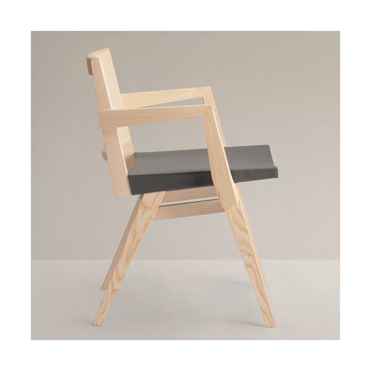 KLAREL Elye Armchair | Cane Backed Dining Chair With Leather Seat | Target