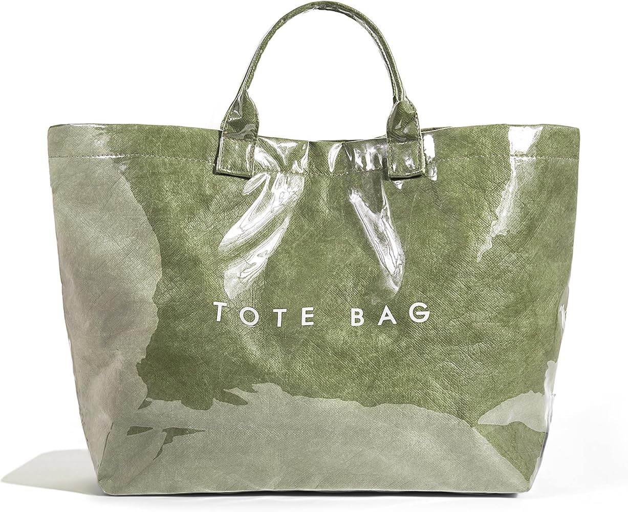 Tote Bag for Women Large PVC Tote Bag Letters Print Plastic Handbag for Christmas Gift | Amazon (US)