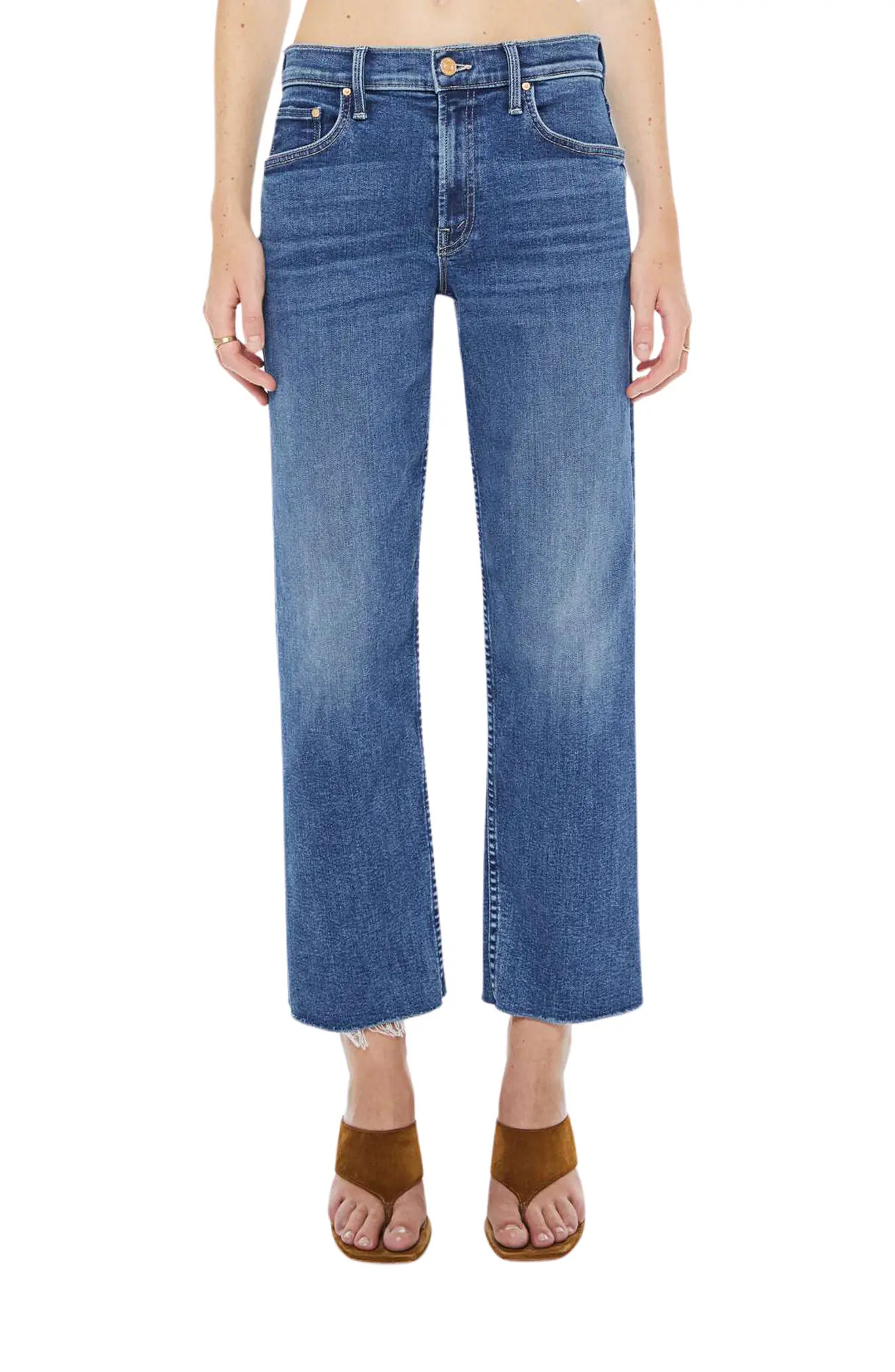 The Newbie High Waist Crop Straight Leg Jeans (Women) | Nordstrom | Nordstrom