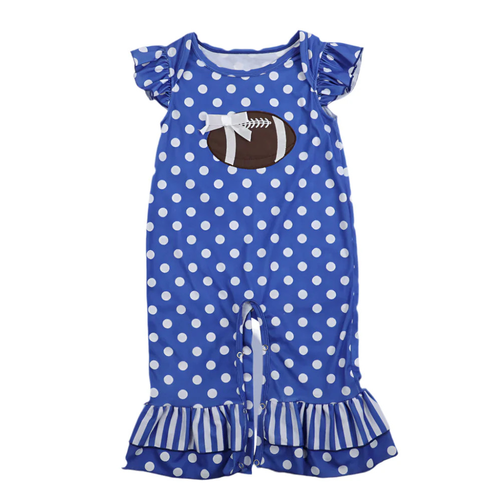 Football Ruffle Romper | Arabella Suzette