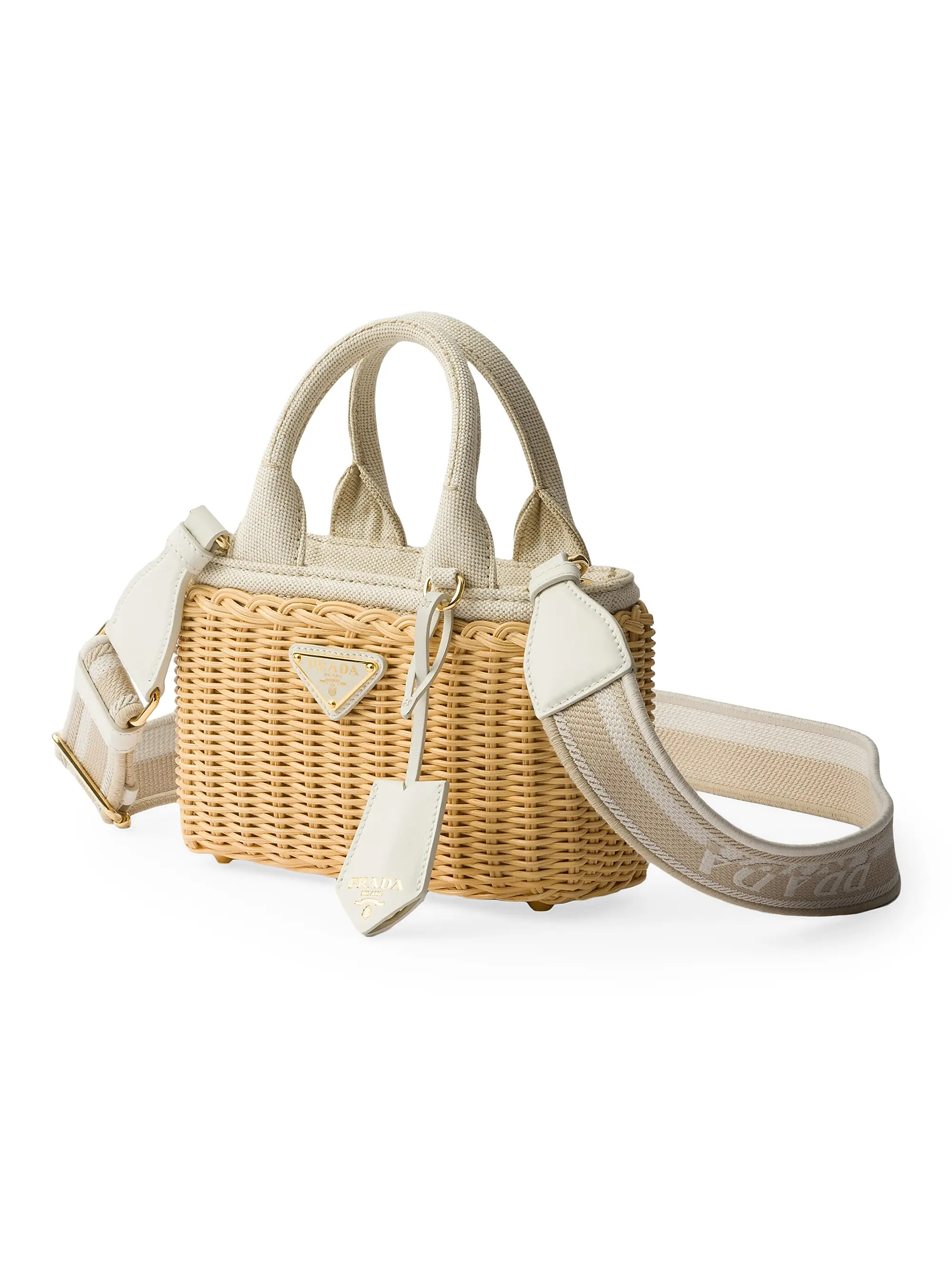 Woven Fabric and Linen Blend Mini Tote Bag | Saks Fifth Avenue