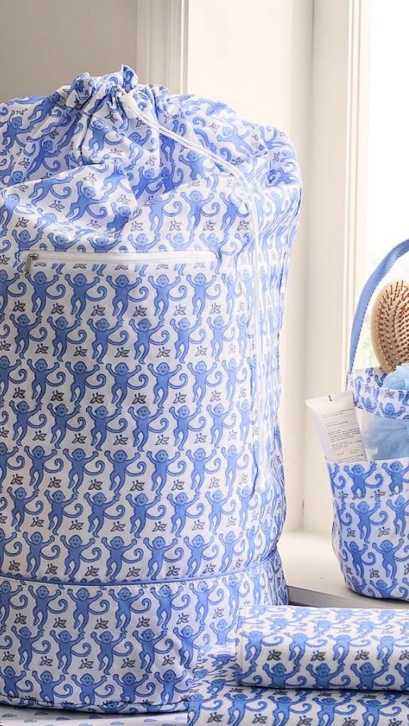 Roller Rabbit fans, Pottery Barn has a collection of fabulous towels, linens and laundry sets!  Grab them now for Christmas gifts or send them off to the new college student!  