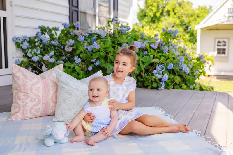 Branham Bubble - Buckhead Blue Gingham and Lake Worth Yellow Gingham w | The Beaufort Bonnet Company