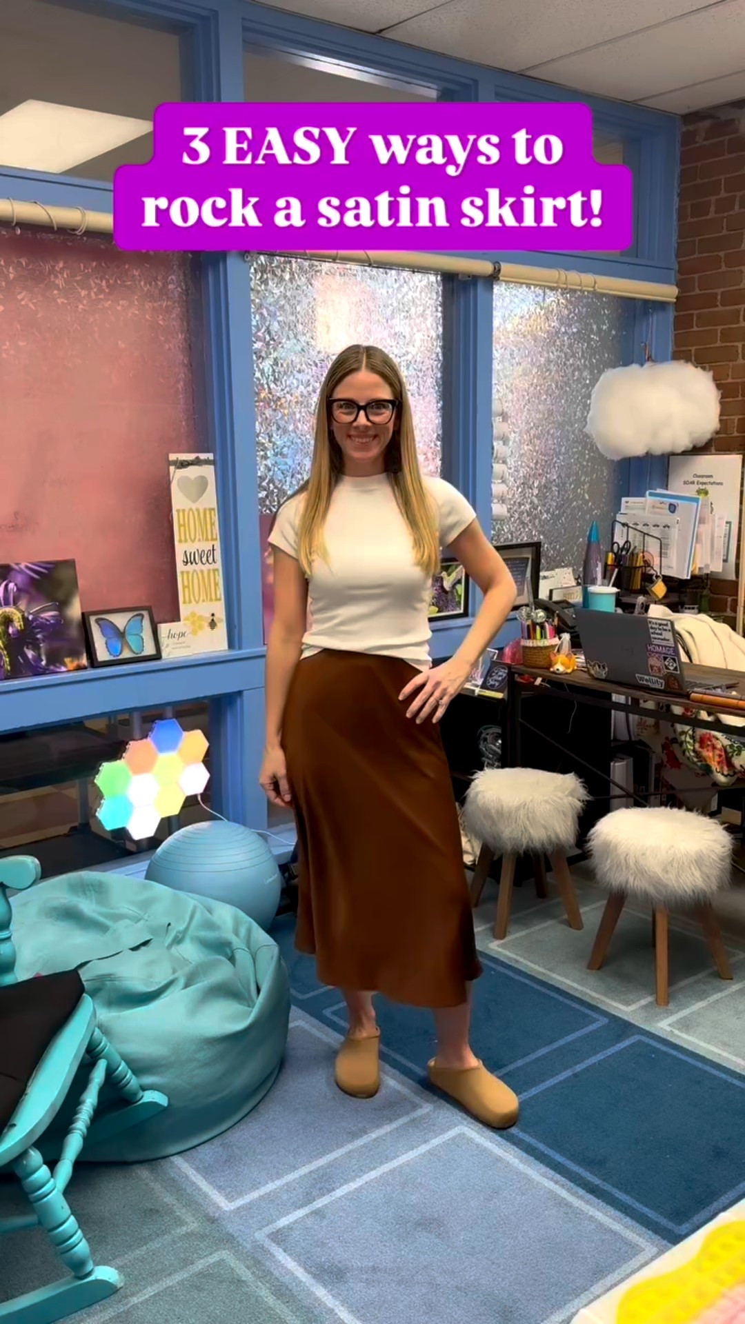 I LOVE this skirt and sweater! I have them both in multiple colors! As a school counselor, I dress for a school building where every single classroom I visit is a different temperature 😂 I need to get creative most days! So here’s a way I can style one skirt multiple ways and for multiple temps! 

#LTKFindsUnder50 #LTKWorkwear #LTKootd