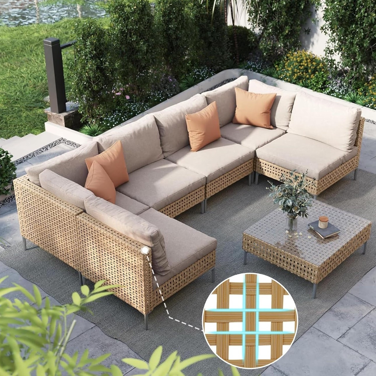 15% off 🎉

Grand patio 7-Piece Wicker Patio Furniture Set, Boho Outdoor Conversation Set Sectional Sofa with Water Resistant Thick Cushions and Coffee Table, Beige

#LTKSaleAlert #LTKHome