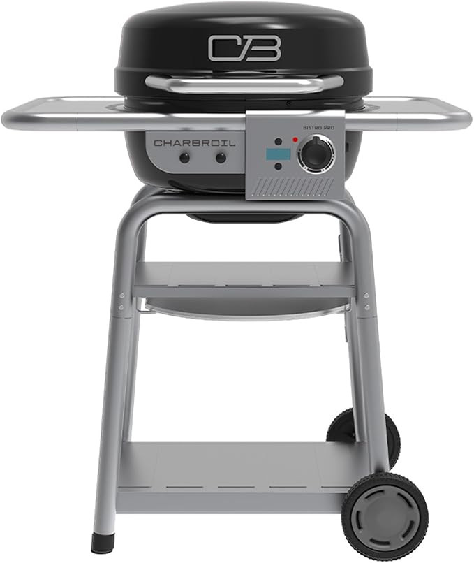 Charbroil 3-in-1 Dual Fuel Outdoor Bistro Pro Electric Grill & Griddle + Charcoal Mode BBQ, Black... | Amazon (US)
