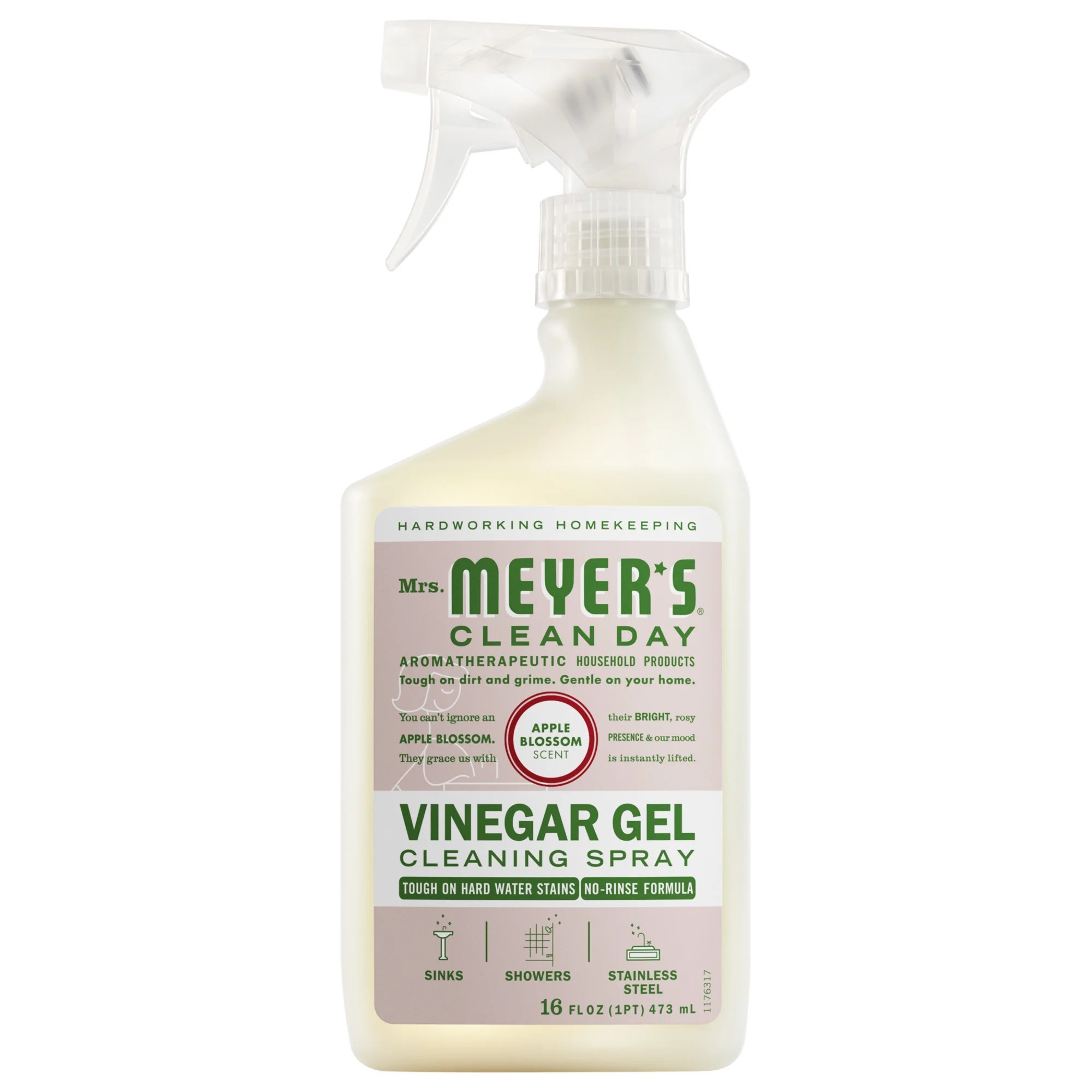 Mrs. Meyer’s Vinegar Gel Cleaning Spray, Bathroom Use, No-Rinse Formula, , Apple Blossom, 16  f... | Walmart (US)