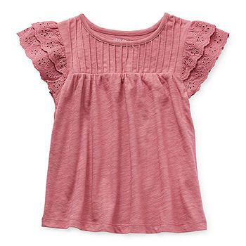 Okie Dokie Toddler Girls Round Neck Short Sleeve T-Shirt | JCPenney
